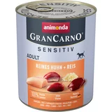 Animonda Ekonomično pakiranje GranCarno Adult Sensitive 24 x 800 g - Čista piletina i riža