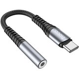 hoco. LS33 AUX priključak 3,5 mm na USB C adapter sivi | shoptok.hr
