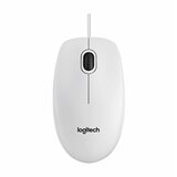Logitech Miš B100, žičani, bijeli | shoptok.hr
