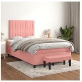 vidaXL Box spring postelja z vzmetnico roza 120x200 cm zamet Cene