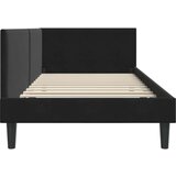vidaXL Kutni okvir kreveta Crna 90 x 190 cm Velvet i inženjerski drvo | shoptok.hr