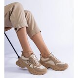 Gemre Brown platform sneakers with a heart by Martinez | Shoptok.si