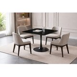  Trpezarijski sto Grandis CRNA keramicka ploca/Metalna bela noga 90x90cm Cene