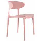Leitmotiv Svetlo rožnati plastični jedilni stoli v kompletu 4 ks Fain –