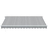 Tenda na ručno uvlačenje antracit i bijela 400 x 350 cm | shoptok.hr