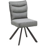 Bessagi Home Stol Fina, Siva, Rebrasti Žamet | Shoptok.si
