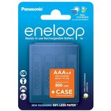 Panasonic - 4 kom punjivih AAA baterija Eneloop 800 mAh + futrola Cene