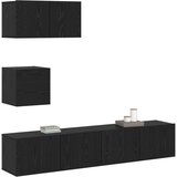 vidaXL Komplet TV omaric 3 pcs Črna Orehovina Konstruiran les, (5000132486) | Shoptok.si