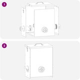  Hranilnik za piščance 2 pcs srebrna 32,5 x 20,5 x 43 cm, (5000221497) | Shoptok.si