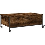 Stolić za kavu s kotačima boja hrasta 91 x 55 x 34 cm drveni | shoptok.hr