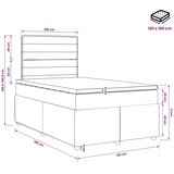  Boxspring krevet s madracem Plava 120 x 190 cm Tkanina - Plava 120 x 190 cm Dizajn linija | shoptok.hr