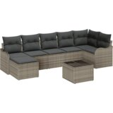 vidaXL 7-dijelni vrtni kauč set s jastučićima crni poli ratan | shoptok.hr