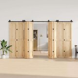  Komplet opreme za drsna vrata 366 cm jeklo črne barve, (22046923) | Shoptok.si