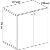 MID.YOU Pisarniški Regal Lona L, Antracit, Barva Hrasta | Shoptok.si