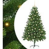 vidaXL Božično drevo med 300 LED z stojalom Zelena 180 cm PE | Shoptok.si