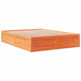vidaXL Posteljni okvir voščeno rjav 140x200 cm trdna borovina, (21228698) Cene