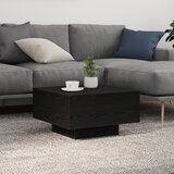 vidaXL Stolić za kavu Crni hrast Drvo, šperploča 55 x 55 x 31 cm Moderan | shoptok.hr