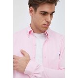 Polo Ralph Lauren Bombažna srajca moška, roza barva | Shoptok.si