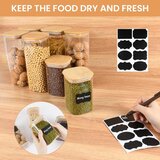 AOOTE 3x stekleni kozarci 1000 ml z bambusovimi pokrovi | Shoptok.si