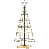 vidaXL Božićno drvo u obliku čunja s stalakom Crna 90 cm Čelik | shoptok.hr