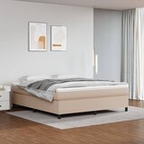  Okvir za krevet s oprugom boja cappuccina 160x200cm umjetna koža | shoptok.hr
