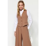 Trendyol Camel Vest-Pants Weave Upper-Upper Set | Shoptok.si