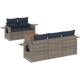  Vrtni set od 6 dijelova s jastucima, sivi poliratan | shoptok.hr