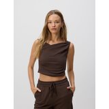 Reserved Nabrani top - tamnosmeđe | shoptok.hr