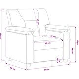 SOFA Boja cappuccina 91 x 85 x 93 cm Umjetna koža | shoptok.hr