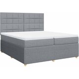  Krevet s oprugama i madracem svjetlosivi 200 x 200cm od tkanine | shoptok.hr