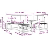  Zunanja garnitura za sedenje 5 Kos Naravna in svetlo siva, (5000270546) | Shoptok.si