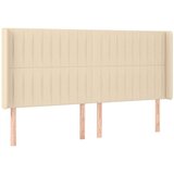  Uzglavlje s ušima krem 183x16x118/128 cm od tkanine | shoptok.hr