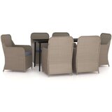  7-dijelni vrtni blagovaonski set s jastucima smeđi | shoptok.hr