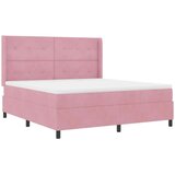 Box Spring Postelja z Mattresom & LED Roza 180x200 cm Žamet, (22049803) | Shoptok.si