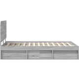  Konstrukcija postelje z vzglavjem Siva Sonoma 120 x 200 cm, (5000102827) | Shoptok.si