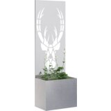 vidaXL Vrtno korito z dekorativno ploščo Srebrna 50 x 140 cm | Shoptok.si