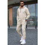 Madmext Beige Hooded Basic Tracksuit Set 5908 | Shoptok.si
