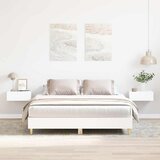 Maison Chic Posteljni okvir - Dvoposteljna postelja - Zakonska postelja brez vzmetnice bel 140x200 cm inženirski les-J11403, (21762960) | Shoptok.si