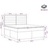  Boxspring krevet s madracem Svjetlosiva 160 x 200 cm Tkanina - Svjetlosiva 160 x 200 cm Dizajn linija | shoptok.hr
