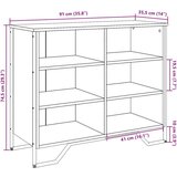 vidaXL Komoda boja dimljenog hrasta 91x35,5x74,5 cm konstruirano drvo | shoptok.hr