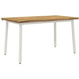  140 x 80 x 75 cm Čvrsto drvo akacije Bijela Pravokutni - Bijela 140 x 80 x 75 cm Živi rub | shoptok.hr