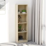 vidaXL Knjižna omara 4-nadstropna sonoma hrast 40x24x142 cm iverna pl., (20622701) Cene