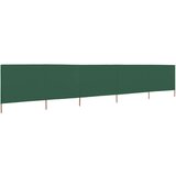  Vjetrobran s 5 panela od tkanine 600 x 160 cm zeleni | shoptok.hr