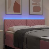  LED glava kreveta Ružičasta 144 cm Baršun | shoptok.hr