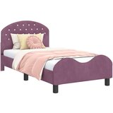  Otroški posteljni okvir z vznožjem Vijolična 80 x 160 cm Žamet, (5000104748) | Shoptok.si
