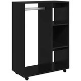  Ormar crni 80 x 40 x 110 cm od konstruiranog drva | shoptok.hr