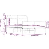 vidaXL Posteljni okvir brez vzmetnice 120x200 cm sonoma hrast inž. les | Shoptok.si