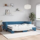 vidaXL Izvlečna dnevna postelja modra 80x200 cm žamet | Shoptok.si
