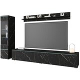 P & B Dnevni Regal Vera, Črna Marmorirana, 3-Delno, Led Cene