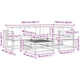  Set vanjskih sofa 5 pcs Bijela i bež 79 x 79 x 37 cm Poliester | shoptok.hr